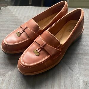 Clarks Tan Leather Loafers